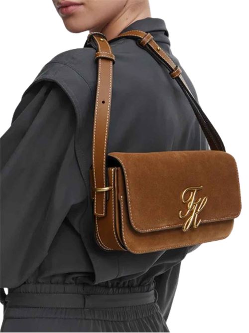 Borsa a tracolla in pelle scamosciata